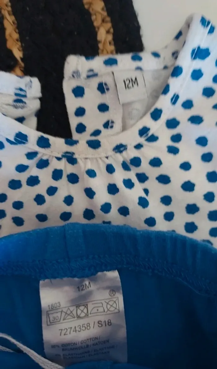 Ensemble bébé débardeur à noeud tee-shirt manches courtes et legging mi saison printemps été automne - photo numéro 6