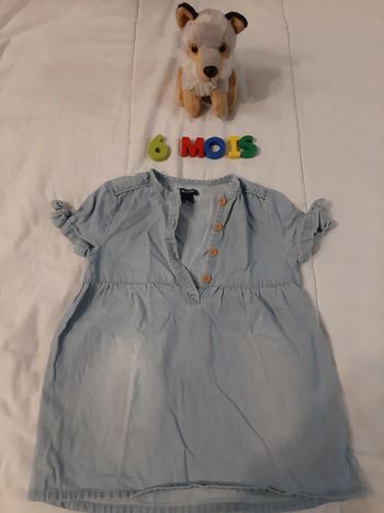Robe jean clair - 6 mois