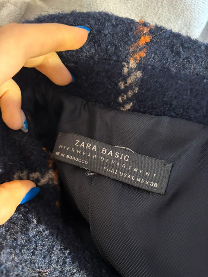 Manteau à carreaux femme Zara - Taille L - photo numéro 3