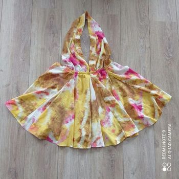 Robe jaune et rose dos nu t38