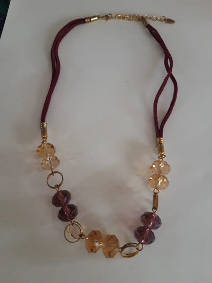Collier fantaisie ambré