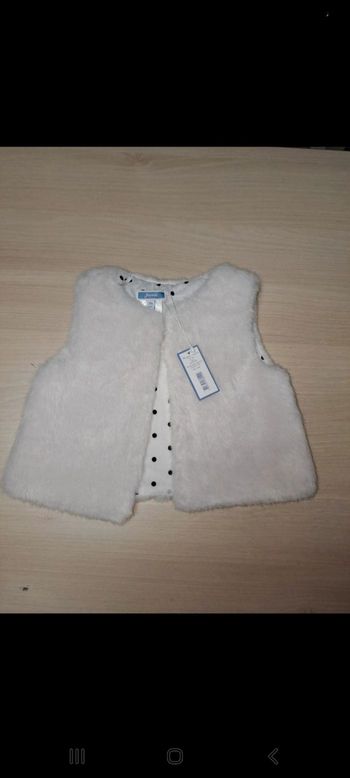 Gilet fausse fourrure sans manche jacadi 18 mois