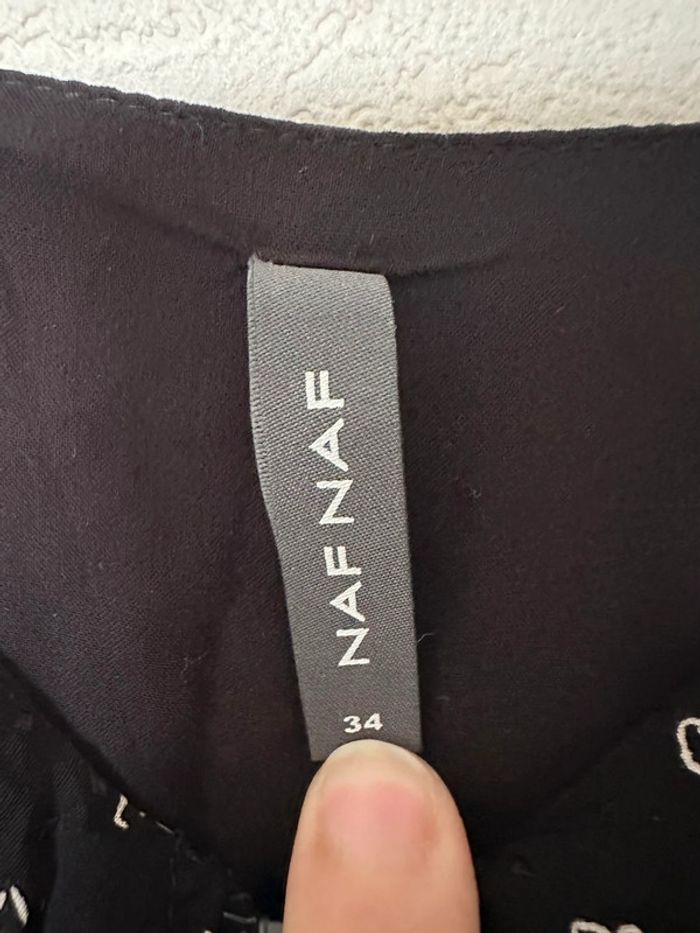 Robe noire imprimée petit cœur taille 34 Naf Naf - photo numéro 4
