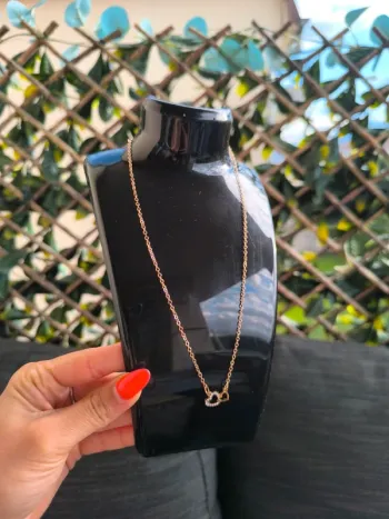 Collier double coeur , neuf , idée cadeau
