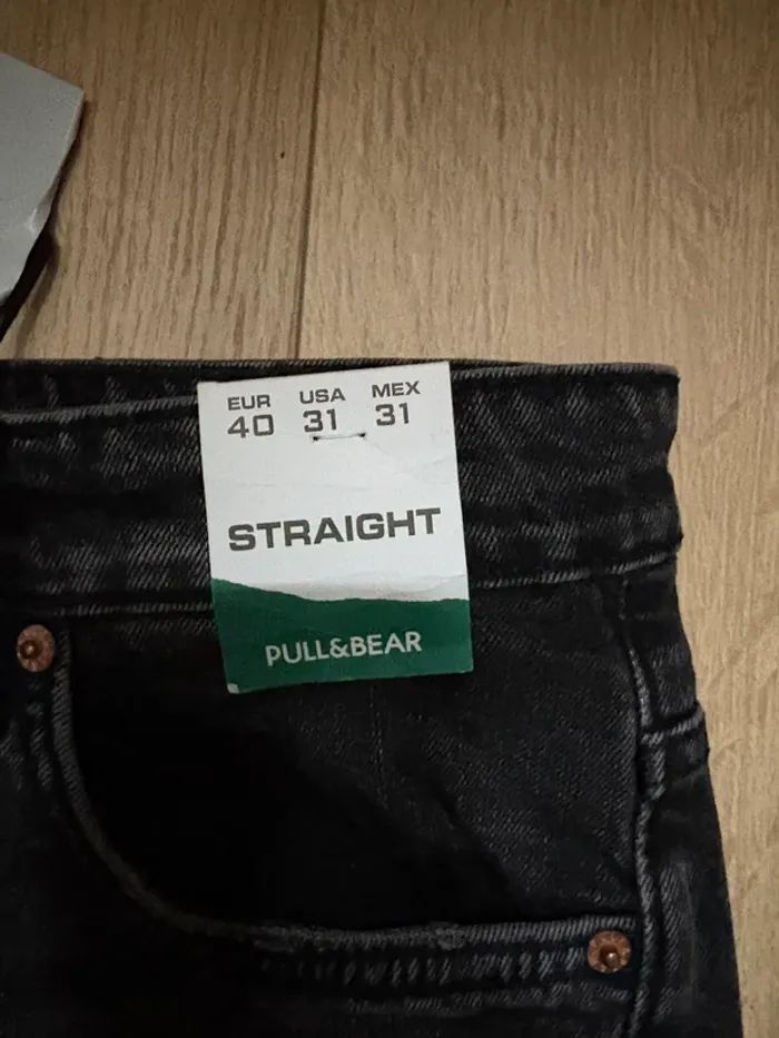 Jean noir droit pull &bear - photo numéro 2
