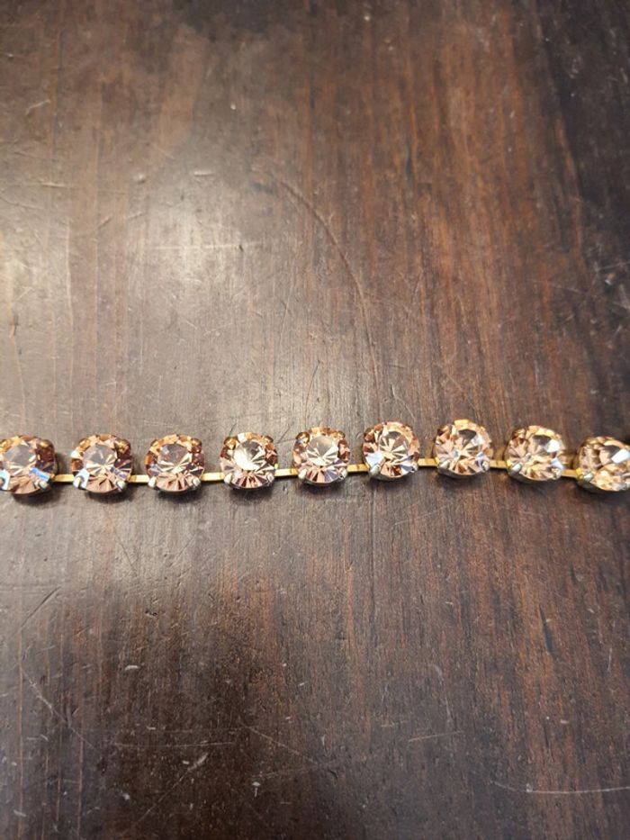 Magnifique Collier cristal Swarovski jaune or - photo numéro 6