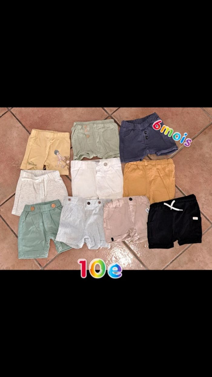 Lot short 6mois