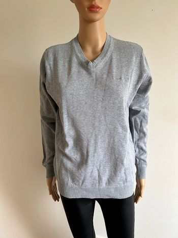 Pull gris avec col en V Teddy Smith taille S TBE