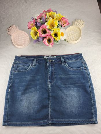 Jupe courte en jean bleu creeks taille 36