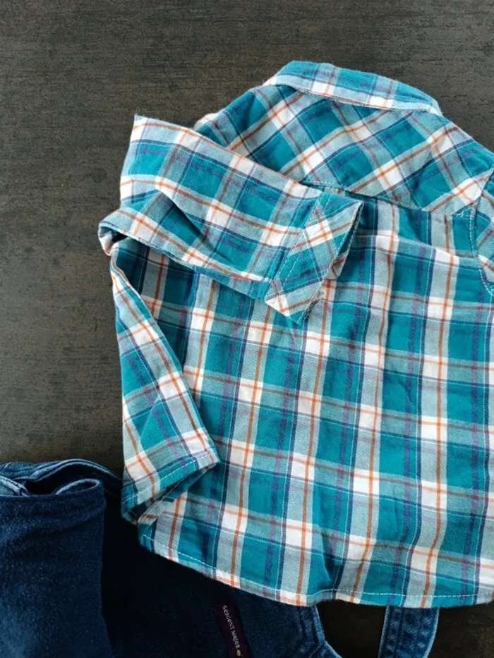 Ensemble salopette et chemise - photo numéro 9