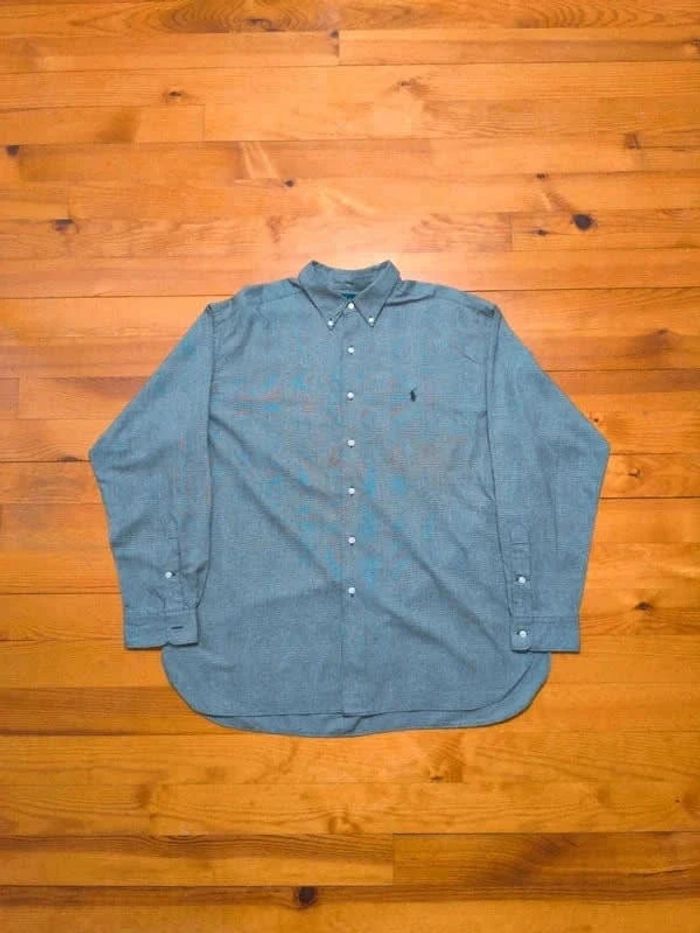 Chemise à carreaux - Ralph Lauren - Mc Meel - Logo brodé noir - Noir, blanc - Taille XL - photo numéro 3