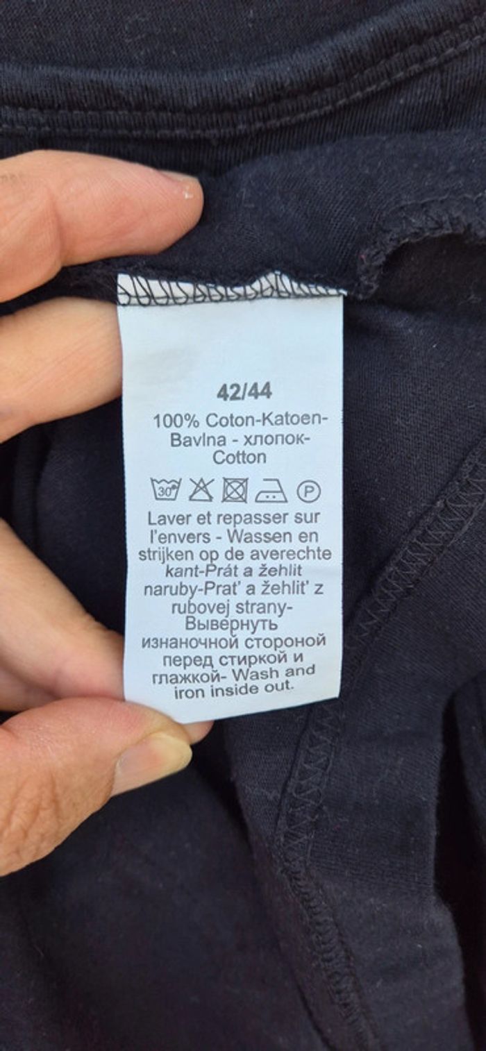 Robe d'été uni noir 100% coton. - photo numéro 4