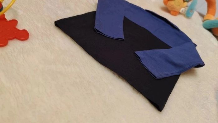 Polo manches longues tricolore T. 74cm / 9 mois Baby Club 💮 100% Coton - photo numéro 5