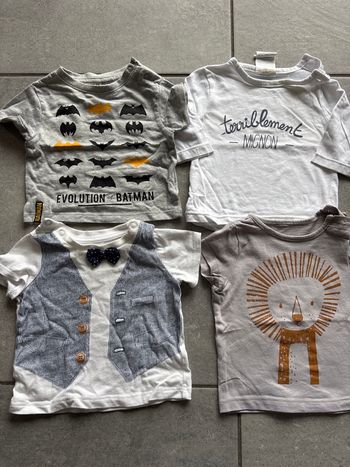Lot tee-shirts 1 mois