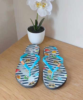 🦎 Tongs "Smiley" - Mixte - Emoji - P36/37 🦎