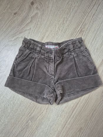 Short en velours cotelé