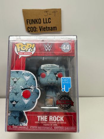 Funko Pop WWE 44 THE ROCK (ARTIST SERIES WITH CASE) Art Series Special Edition