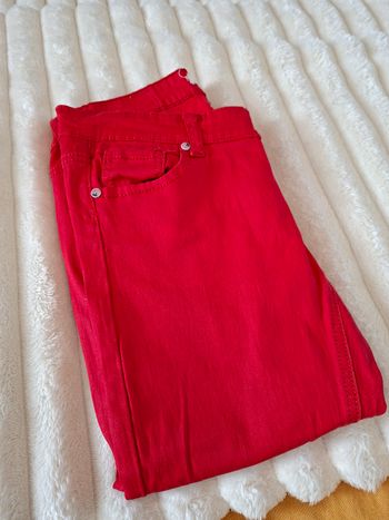 Pantalon slim rouge taille 40