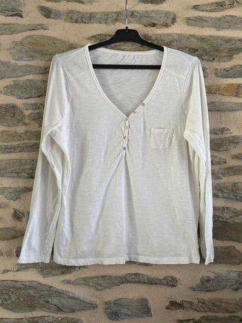 T-shirt blanc, taille XL