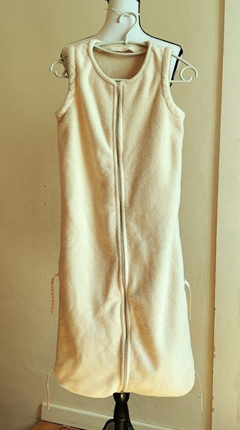 Grande gigoteuse polaire jaune pâle longueur modulable de 67 à 107 cm, de 6 mois - 4/5 ans environ