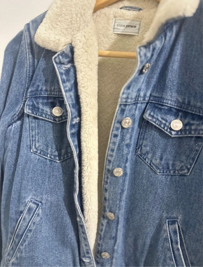 Veste en jean bleue avec col en fourrure Pimkie S - photo numéro 2