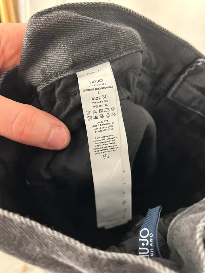 Jean gris/noir LiuJo taille haute W30 Neuf - photo numéro 7