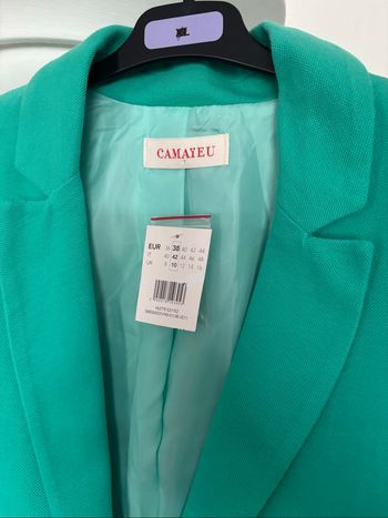 Blazer camaïeu vert eau