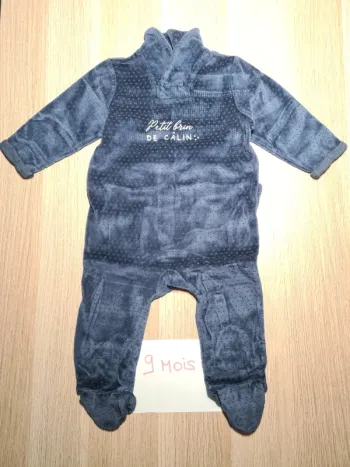 Pyjama velours col roulé