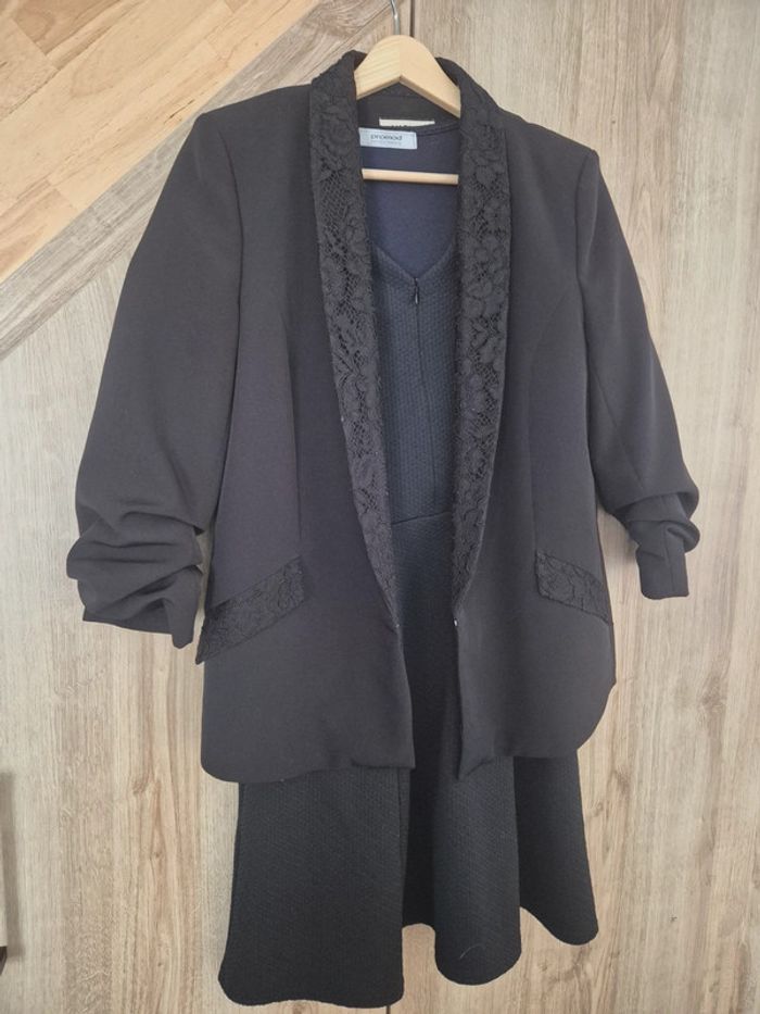 Veste noir dentelle Naf Naf Taille 40 - photo numéro 8