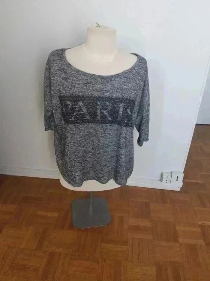 Pull décontracté léger manches courtes paris m