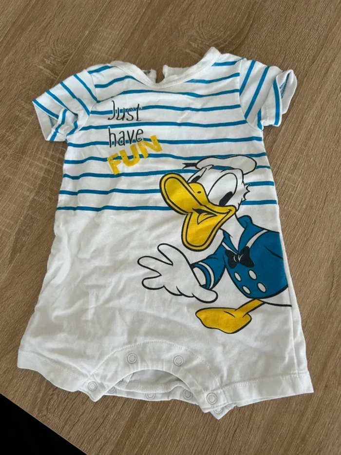 Bodies habillé Donald taille 1 mois