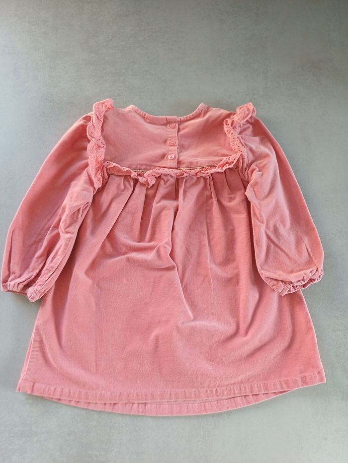 Robe manches longues en velours rose TAO 2 ans très bon état - photo numéro 2