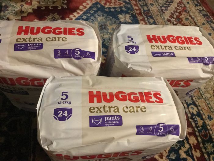 Neuf lot de 3 paquets de couches huggies extra care taille 5 soit 72 pants - photo numéro 3