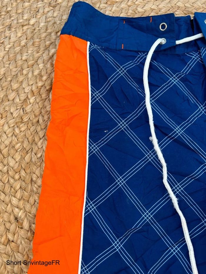 Short de Bain Genuin Marchandise Orange & Marine Homme Taille M | Très Bon État – SM974 - photo numéro 8