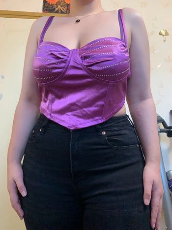 Top court style corset violet