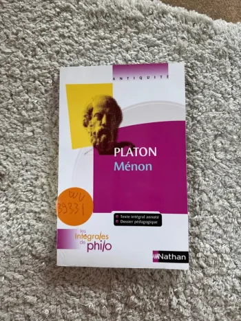 Livre Platon, ménon