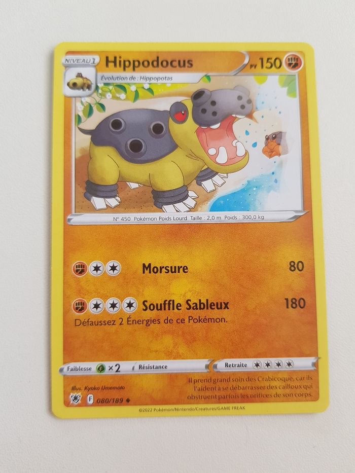Carte Pokémon Hippodocus Astre radieux