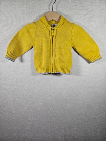 Gilet à zip grain de blé  3 mois