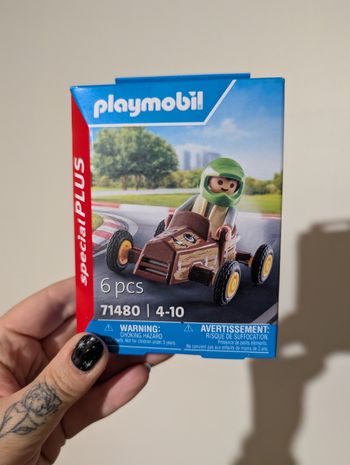 Playmobil kart en bois neuf