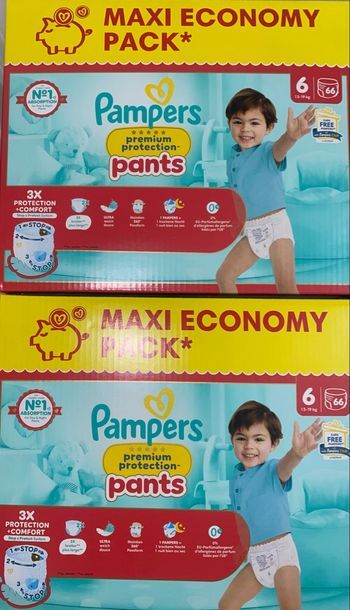 Pampers  première protection  pants lot de 2 taille 6