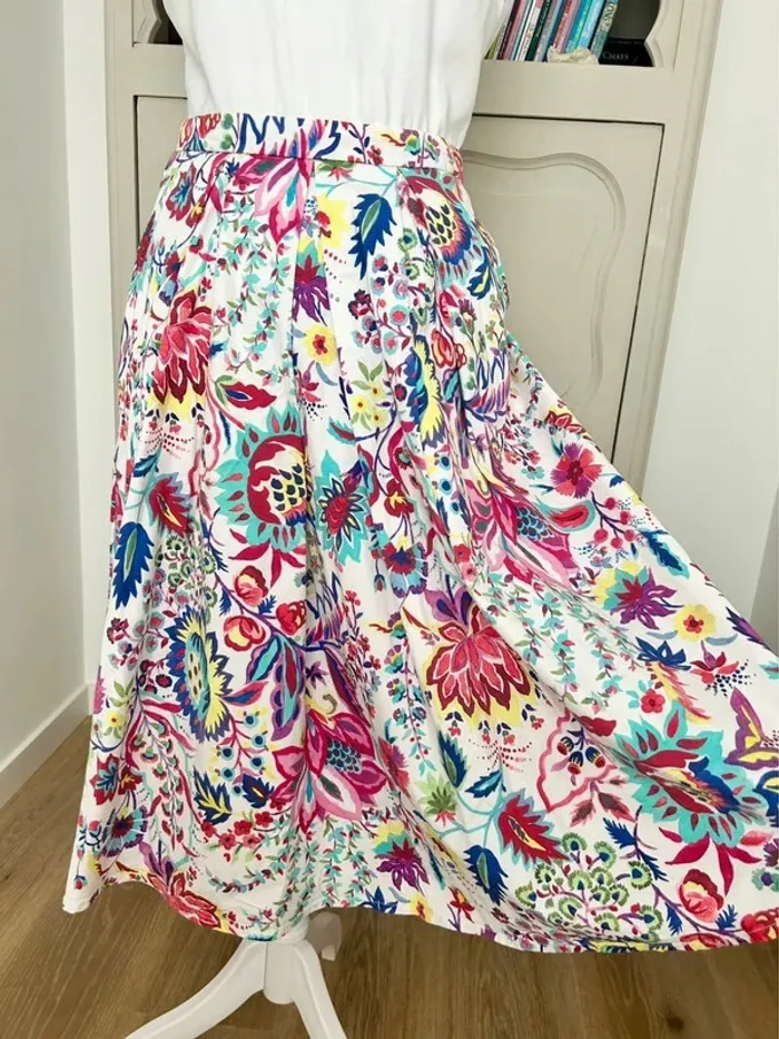 Superbe petite robe blanc et colorée chic et élégante Nafnaf taille 36 , S , 1 - photo numéro 4