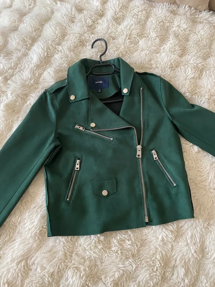 Perfecto vert foncé Kiabi taille 34