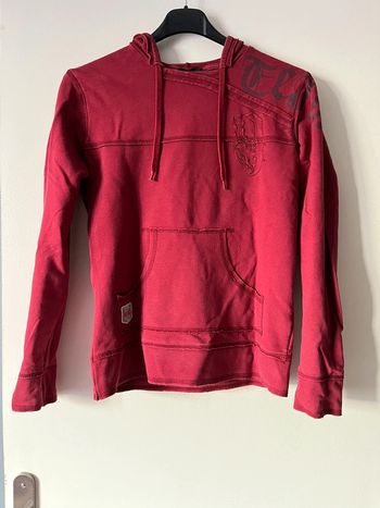 Sweat à capuche bordeau