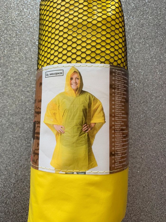 Poncho de pluie Jaune Taille Unique