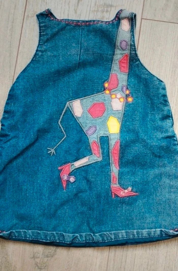 Robe jean girafe DPAM 9 mois - photo numéro 2