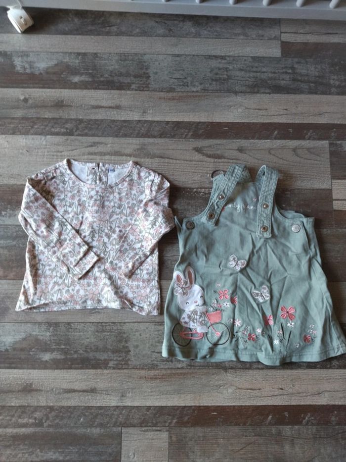 Ensemble robe + tee shirt manche longue taille 18 mois - photo numéro 2