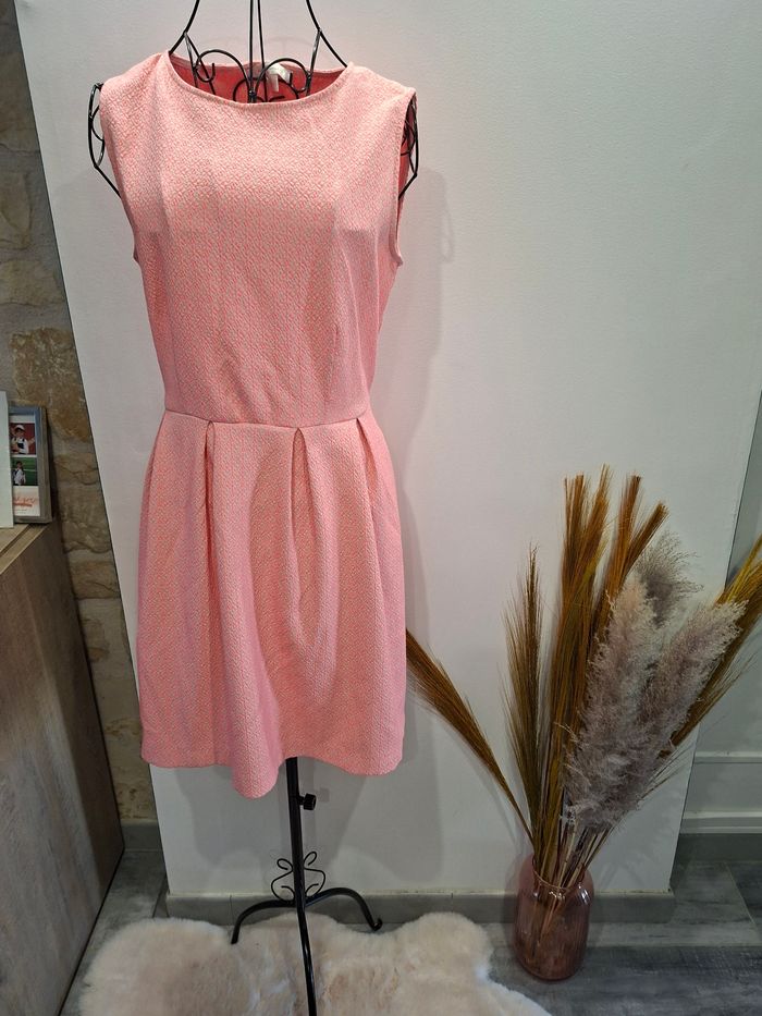 Robe rose poudré Mademoiselle R - Dos croisé - Taille 36 - photo numéro 1
