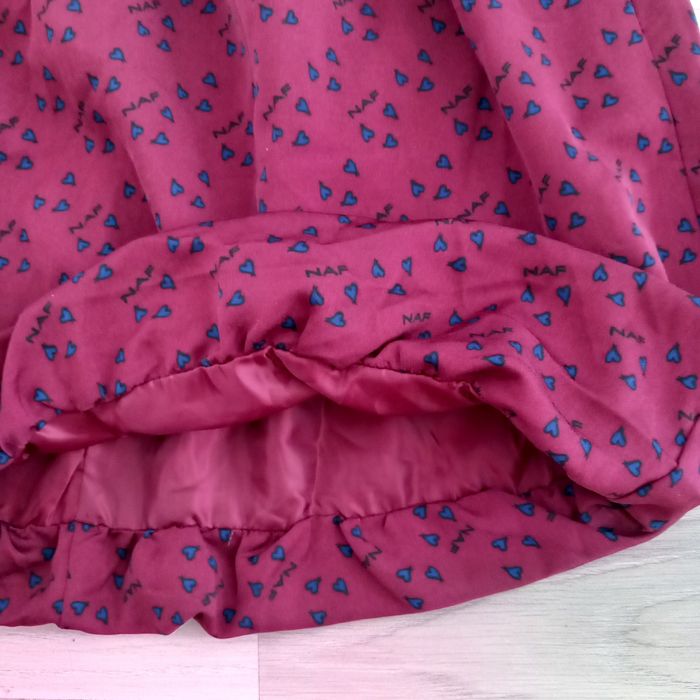 Jupe courte Bordeaux imprimée coeur Naf Naf taille 38 - photo numéro 4