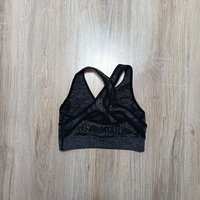 Brassière gymshark femme s camouflage noir gris - photo numéro 3