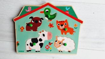 Jeu jouet Puzzle sonore Djeco animaux ouaf woof